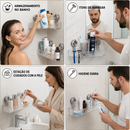 Fluno Sup™ – Prateleira com Ventosa Premium Para Banheiro (Frete Grátis 🎁)